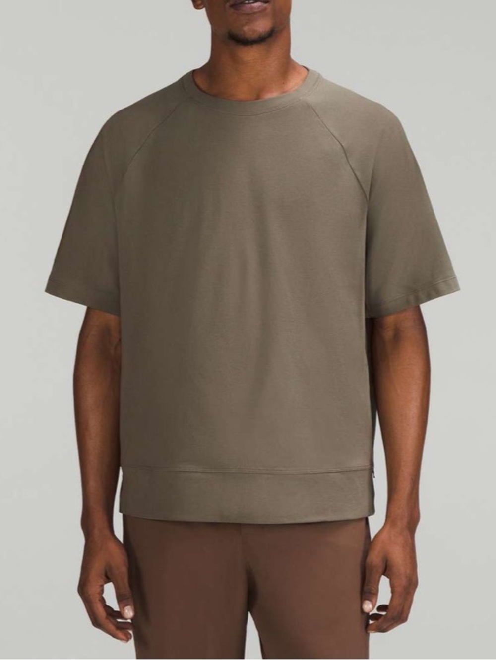 Lululemon Athletica Heavyweight Crepe Oversized Short Sleeve Shirt Carob Brown M